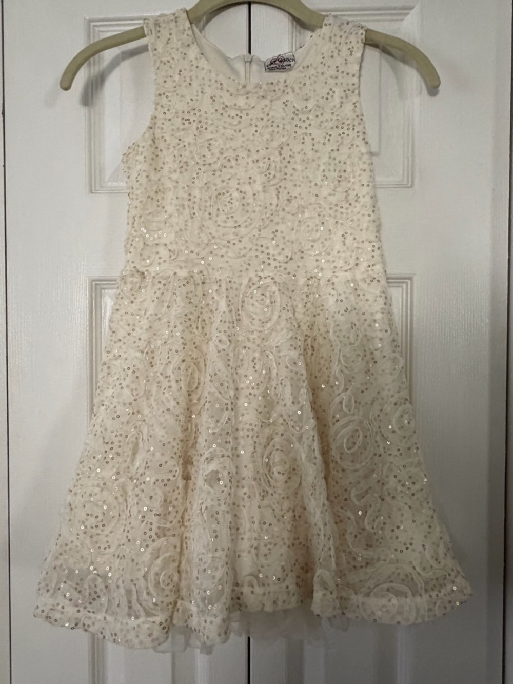 Knitworks Ivory Sequin Lace Party Dress